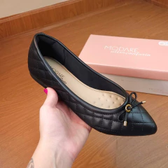 Modare Sapatilha Bico Fino Macia Feminina Ref 7334.232 Preto