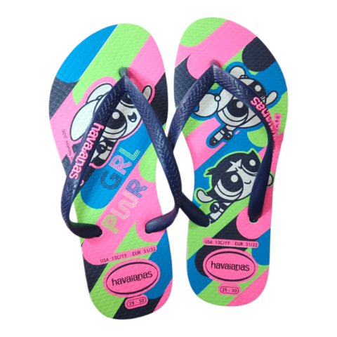 HAVAIANAS KIDS SLIM POWERPUFF AZUL