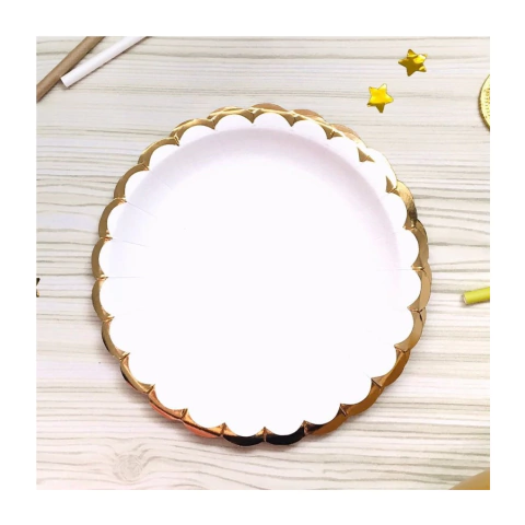 Plato Onda color blanco Pack x 8 unidades - comprar online