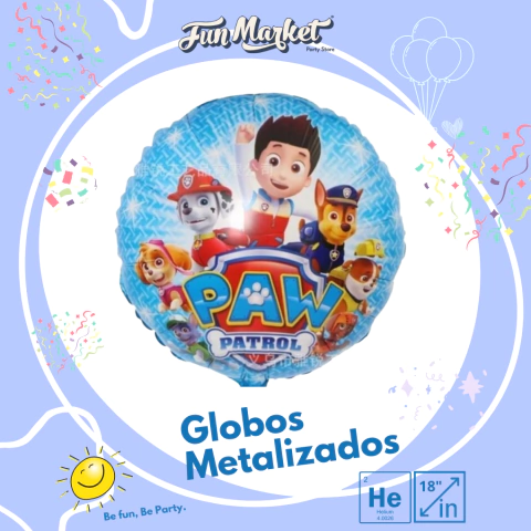 Globo Metalizado Personaje Paw Patrol - comprar online