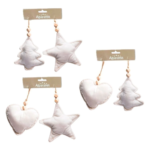 Adorno Navideño Cream Soft 3 Motivos - 2 unidades x Pack - comprar online