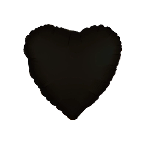 Globo Forma Corazón Metalizado Color Negro 18" - Apto Helio - comprar online