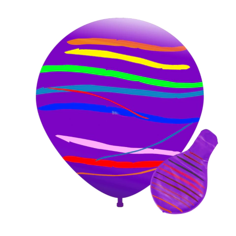 Piñata Globo Gigante 36" Rayada Violeta - comprar online