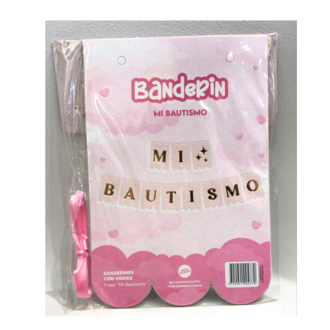 Banderin Mi Bautismo Niña - comprar online