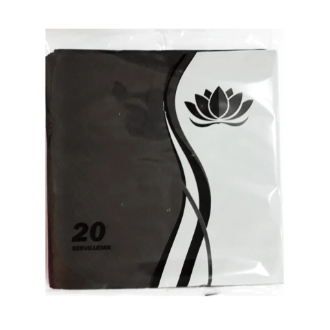 Servilleta Tissue Lisa Negro Naptres Medida 32x32 Pack x 20 unidades - comprar online