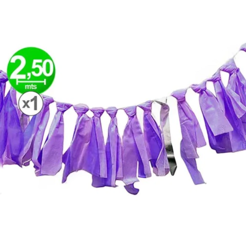 Guirnalda Tira de Flecos Tela Combinada Violeta Shabby ChIc - comprar online