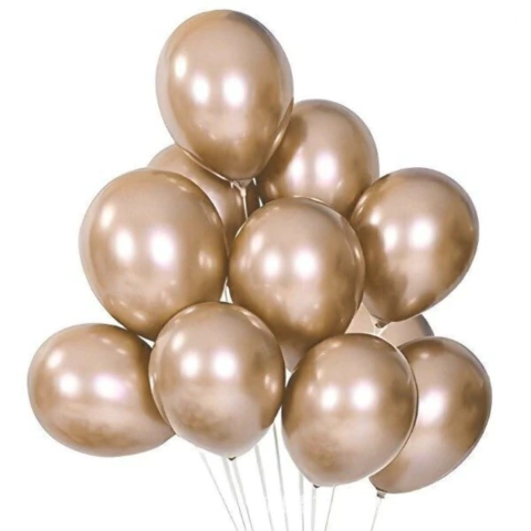 Globo Latex Chrome 12 " Color Champagne - comprar online