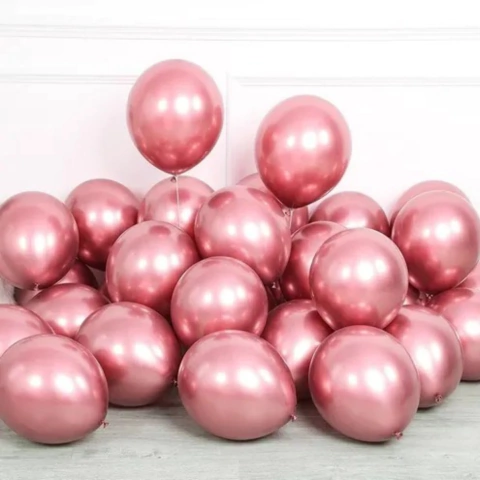 Globo Latex Chrome 12 " Color Rosa Viejo - Pack x 10 Unidades - comprar online