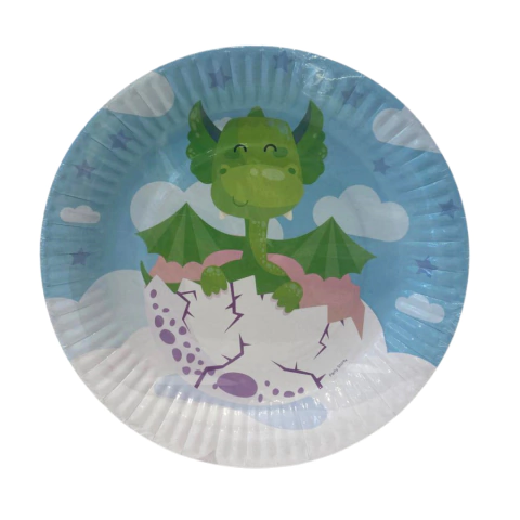 Plato Polipapel Dragon 17cm Pack x 6 unidades - comprar online