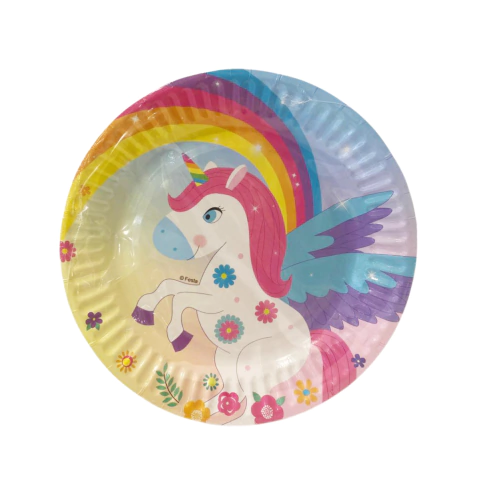 Plato Polipapel Unicornio Sweet 17 cm Pack x 6 unidades - comprar online