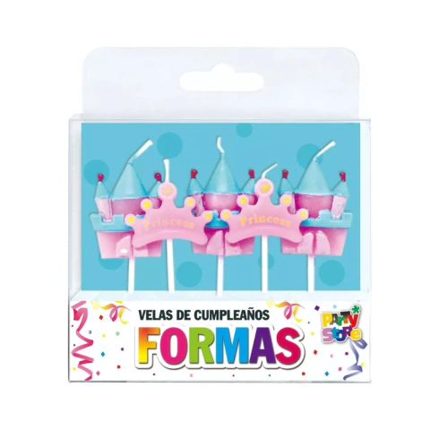 Velas con Formas de Corona de Princesas Pack x 5 unidades - comprar online