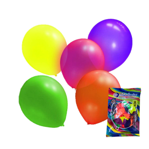 Globo de 10'' Fluo Pack x 10 Surtido - comprar online
