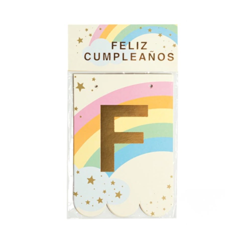 Banderín Feliz cumpleaños Arco Iris