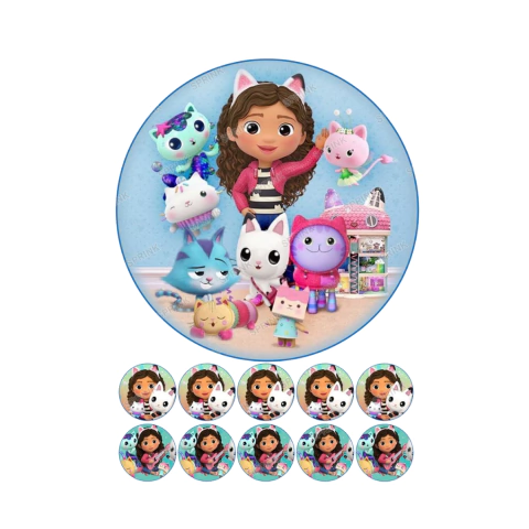 Lamina Comestible Para tortas - Personaje Gabby Dolhousse - comprar online