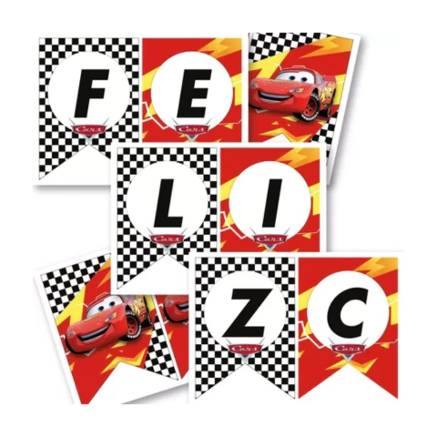 Banderín Feliz cumpleaños Cars