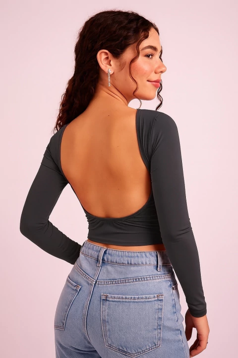 CROPPED COSTA NUA MANGA LONGA - CHUMBO - comprar online