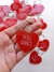 Llaveros Personalizados Acrílico Glitter - 2 Dijes