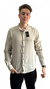 Camisa de Lino Beige Manga Larga