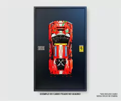 Quadro Ferrari 488 GTE Lego - Fibra de Carbono