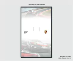 Quadro para Porsche 911 RSR Lego - Branco Lemans na internet
