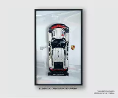 Quadro para Porsche 911 RSR Lego - Branco Lemans