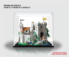 Expositor/Redoma de acrílico para Castelo dos Cavaleiros do Leão - Lego 10305
