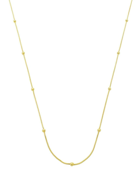 Colar Longo Bolinhas - Dourado - Banho de Ouro 18K - comprar online