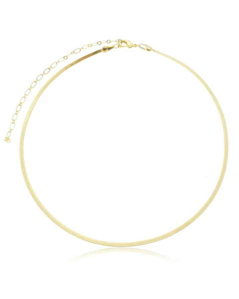 Choker Fita 2MM - Dourado - Banho de Ouro 18K - comprar online