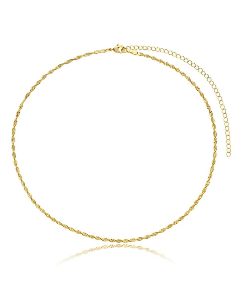Choker Torcida - Dourado - Banho de Ouro 18K - comprar online