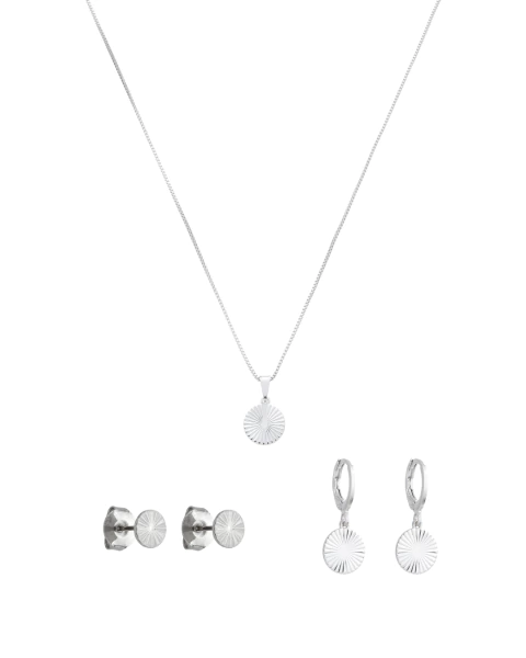 Kit Sunny - Prateado - Banho de Ródio - comprar online