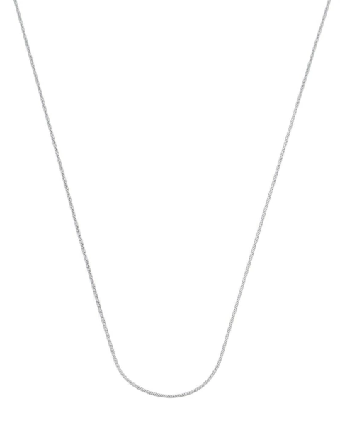 Colar Longo Rabo de Rato - Prateado - Banho de Ródio - comprar online