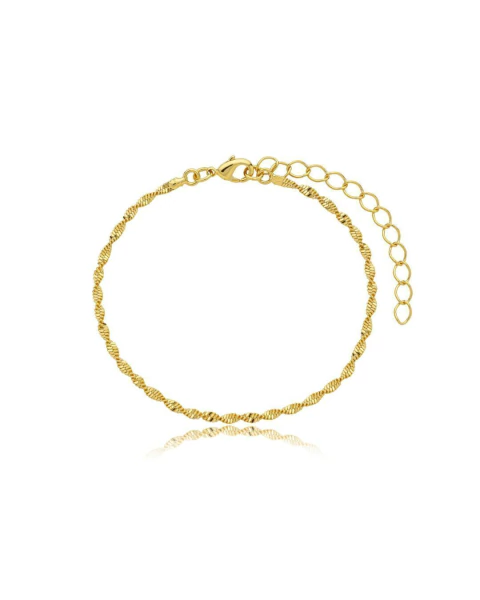 Pulseira Torcida - Dourado - Banho de Ouro 18K