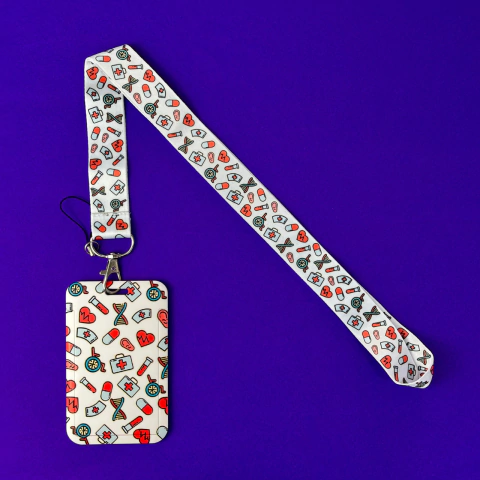 Cordão Porta-Crachá - Enfermeira | Coleção Profissões - Tamanho 45cm