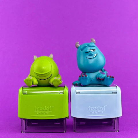 Kit Carimbo Mike e Sullivan - Coleção Monstros S.A