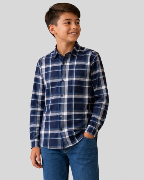 Camisa infantil xadrez Ogochi 10160