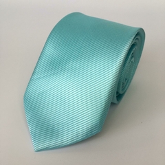 Padrinhos Slim Azul Tiffany Jaquard Textura Listrada com Etiqueta Personalizada - comprar online