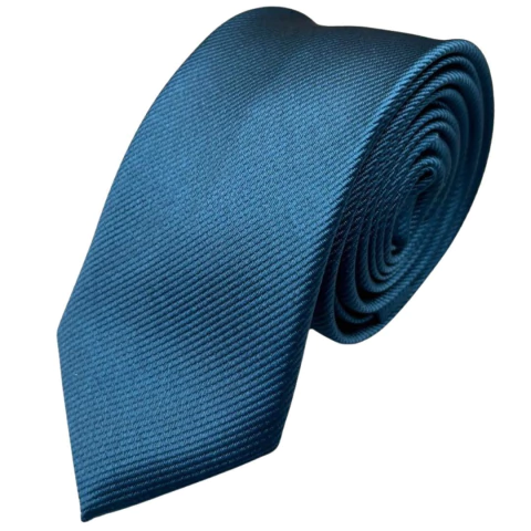 Padrinhos Slim Azul Petróleo Jaquard Textura Listrada com Etiqueta Personalizada - comprar online