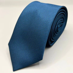 Padrinhos Slim Azul Petróleo Jaquard Textura Quadriculada com Etiqueta Personalizada na internet