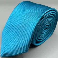 Padrinhos Slim Azul Turquesa Jaquard Textura Listrada com Etiqueta Personalizada na internet