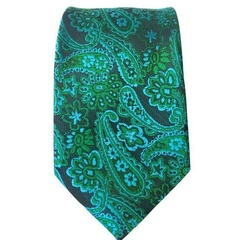 Gravata Slim Kashmir ou Paisley Verde - comprar online