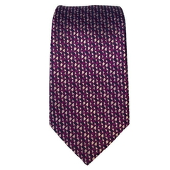 Gravata Slim Atemporal Texturizada Roxo Pink e Branca - comprar online