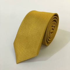 Padrinhos Slim Amarelo Gold Jaquard Textura Listrada com Etiqueta Personalizada - comprar online