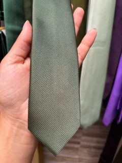 Padrinhos Slim Verde Oliva Jaquard Textura Listrada com Etiqueta Personalizada - loja online