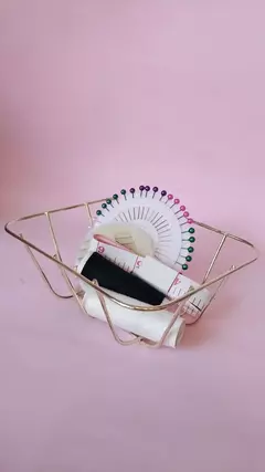JABONERA ORGANIZADOR MULTIUSOS METALICO GOLD - comprar online