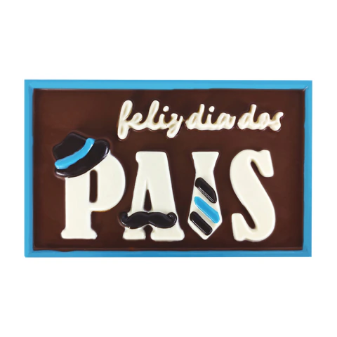 Placa de Chocolate ao Leite Feliz Dia dos Pais Borússia Chocolates