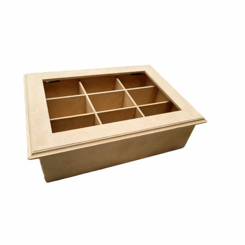 CAJA P/Te C/Vidrio 9 Div ff3 t/cal 18 X 24 X 7 Cm