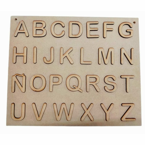 ABCEDARIO MONTESSORI 39 X 43 CM MDF FIBRO FACIL