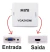 Conversor Vga para Hdmi Adaptador Vga2Hdmi Com Áudio P2