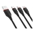 Cabo Carregador 3 em 1 Tipo C Ligthing Micro USB Kaidi Universal Iphone Ios Android