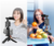 Kit De Criação De Vídeo Tripé Suporte De Celular Com Iluminação De Led Microfone Condensador P2 Com Controle Sem Fio - comprar online